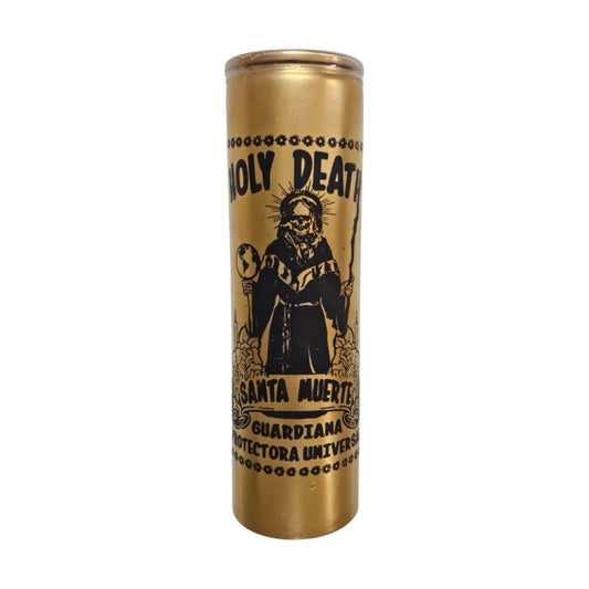 Santa Muerte (14K ORO) Guardiana Protectora Universal Veladora | Santa Muerte (14K GOLD) UNIVERSAL Protective Guardian Candle