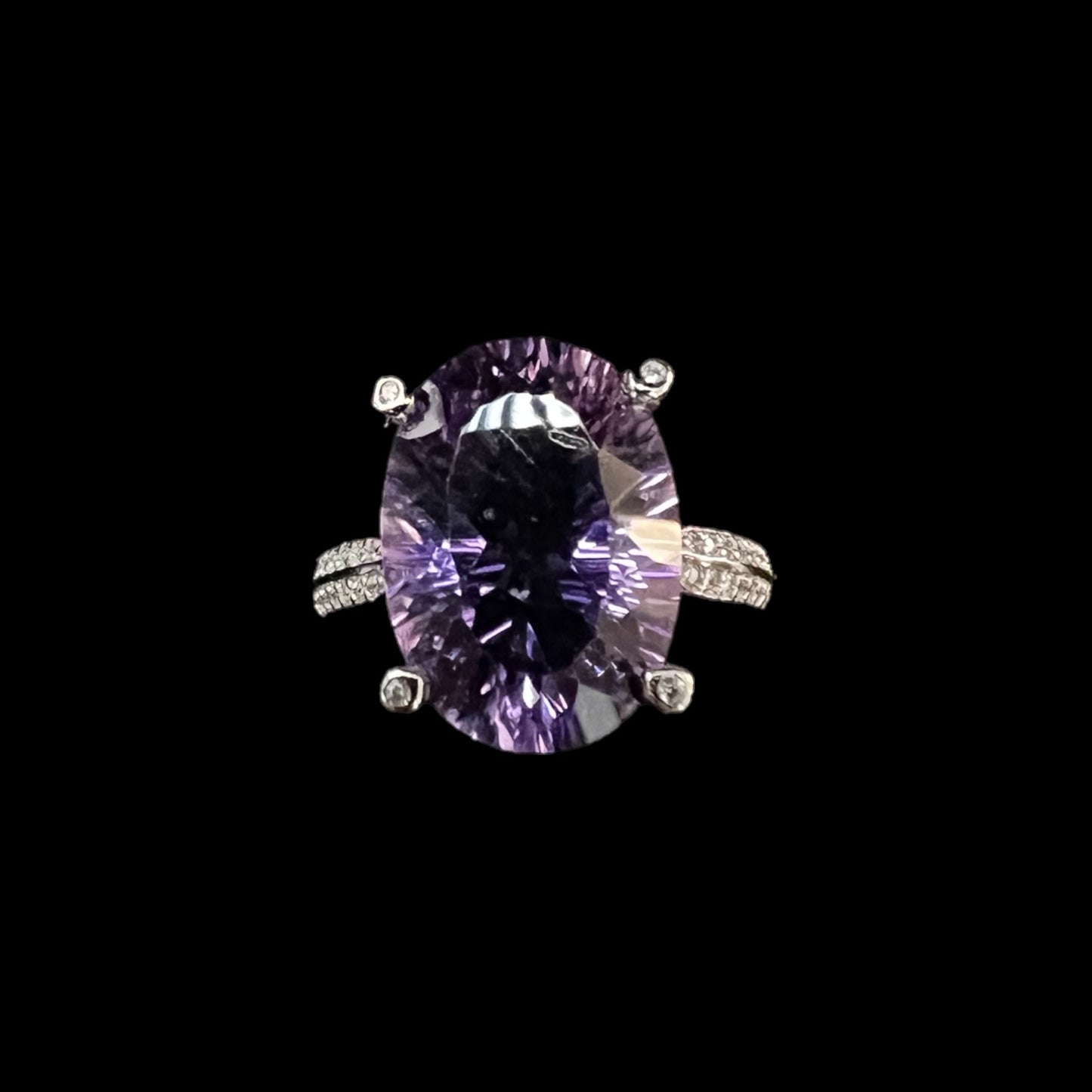 Amethyst Crystal Ring