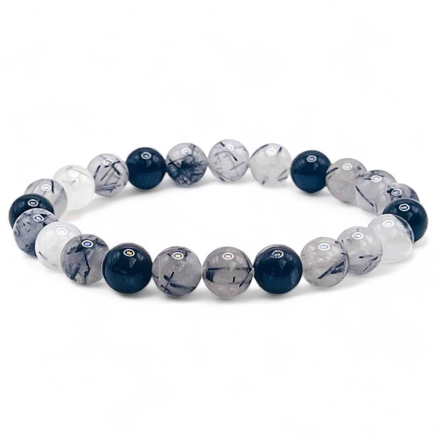 Black Tourmaline Quartz Crystal Bracelet