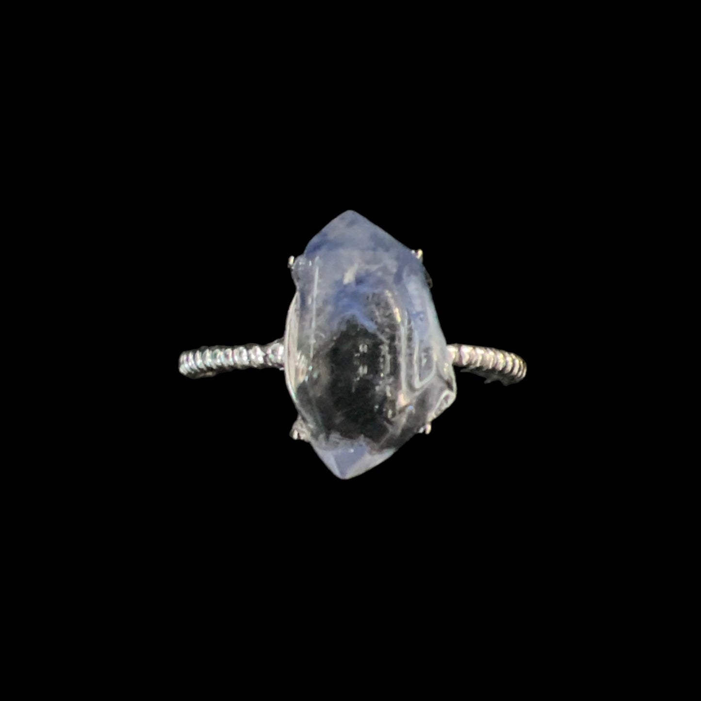 Dumortierite Crystal Ring