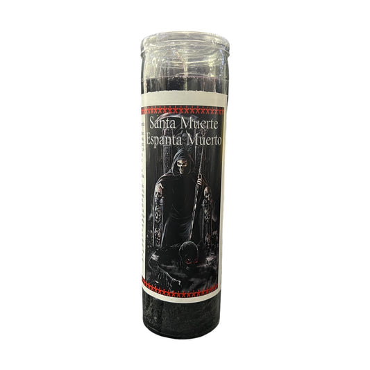 Santa Muerte Espanta Muerto Veladora / Saint Holy Death Death Go Away (Evil Spirits) Candle