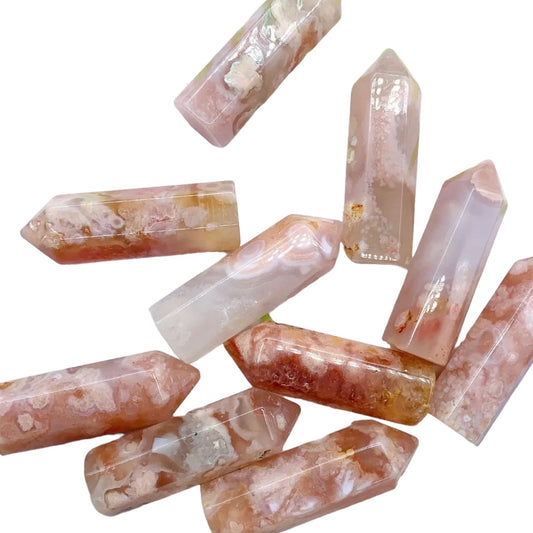 Flower Agate Crystal Tower