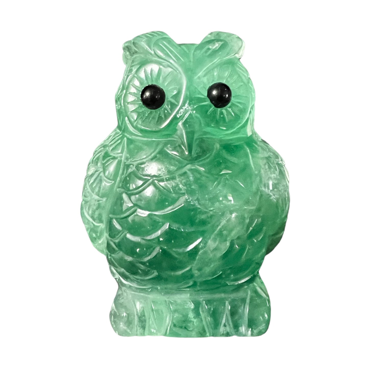 Green Fluorite Owl