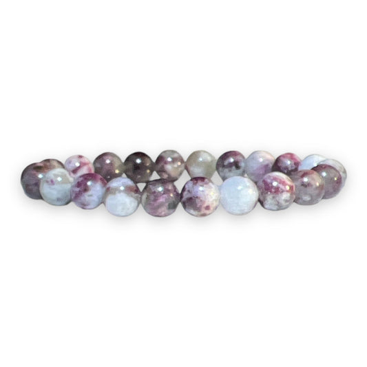 Plum Tourmaline Crystal Bracelet