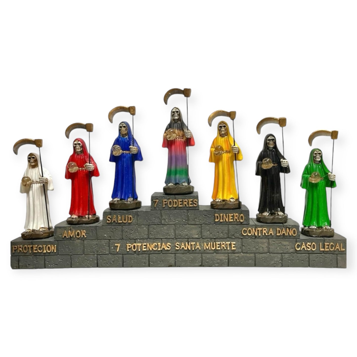 Santa Muerte COMPLETE Seven (7) Statues SET