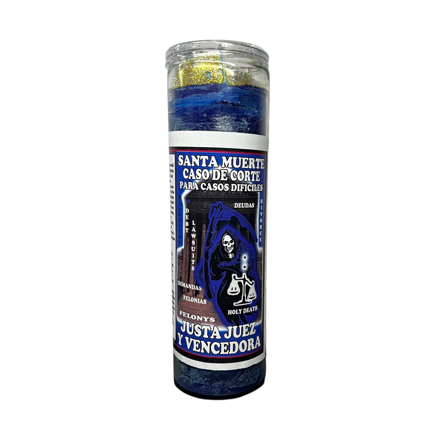 Santa Muerte Caso De Corte Y Vencedora Veladora / Holy Death Court Case PREVAIL Candle