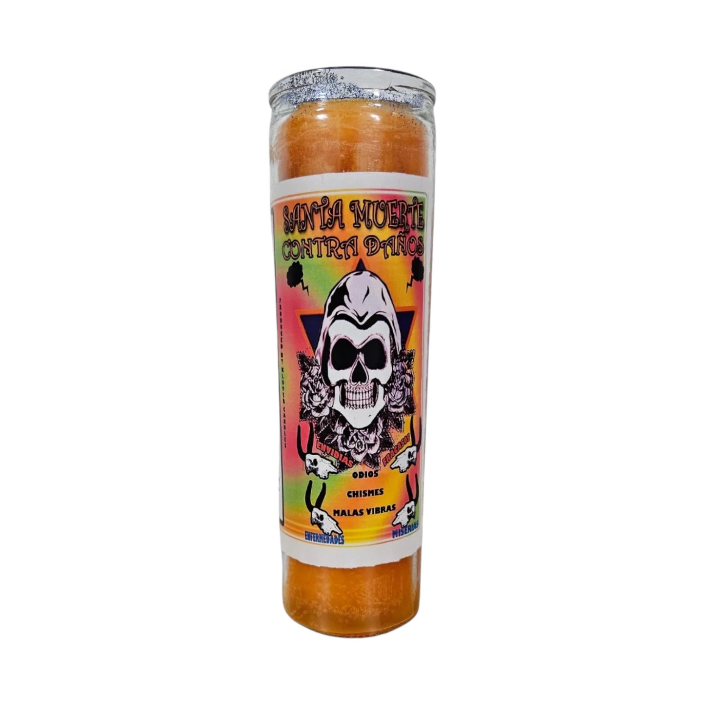 Santa Muerte Contra Daños Veladora | Saint Holy Death Against Harm Candle