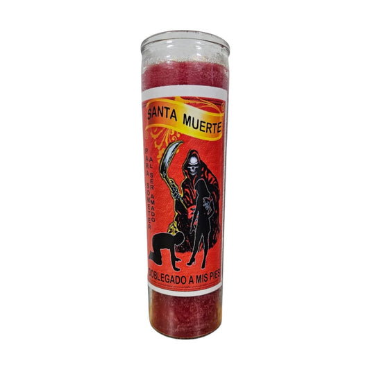 Santa Muerte Doblegado A Mis Pies Veladora / Saint Holy Death Submissive At My Feet Candle